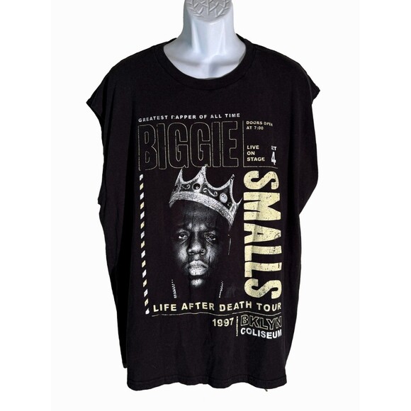 THE NOTORIOUS BIG Sleeveless Tank Top T-Shirt Black Large - Picture 1 of 6